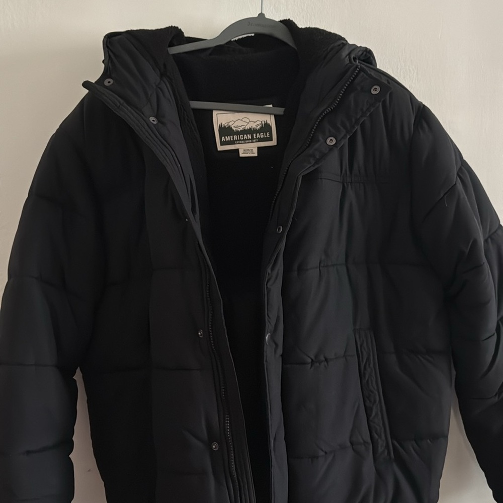 American Eagle Black Puffer Jacket - image 4